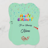 Custom Birthday Grußkarte - Schönes Design Feiertagskarte (Vorne/Hinten)