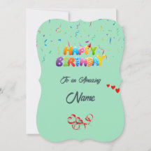 Custom Birthday Grußkarte - Schönes Design