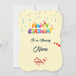 Custom Birthday Grußkarte - Schönes Design Feiertagskarte