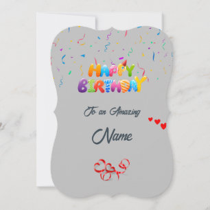Custom Birthday Grußkarte - Schönes Design Feiertagskarte