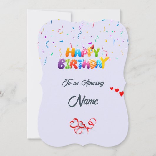 Custom Birthday Grußkarte - Schönes Design Feiertagskarte (Vorderseite)