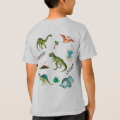 Custom Birthday Guest of Honor Dinosaur T-shirts (Rückseite)