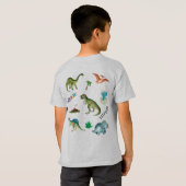 Custom Birthday Guest of Honor Dinosaur T-shirts (Schwarz voll)