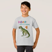 Custom Birthday Guest of Honor Dinosaur T-shirts (Vorne ganz)