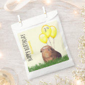 Custom Birthday Guinea Pig Gelbe Balloons Geschenktütchen (Ausgeschnitten)