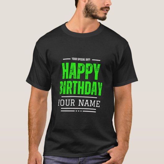 Custom Birthday I Personalisiert Birthday Shirts (Vorderseite)