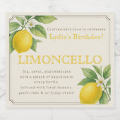 Custom Birthday Limoncello Flasche Label Alkoholflaschenetikett (Einzelnes Label)