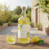 Custom Birthday Limoncello Flasche Label