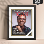 Custom Birthday Magazine Cover, Birthday Portrait Poster<br><div class="desc">Feiern Sie seinen großen Tag mit diesem Geburtstagsmagazin Cover - Man of the Year Portrait Poster! Mit einem eigenen Foto und personalisierten Schlagzeilen verwandelt dieses lustige und stilvolle Design die Geburtstagshonorare in einen Titelstar der Zeitschrift. Dieses personalisierte Poster ist perfekt für Geburtstage, Party-Dekoration oder als Geschenk für einen besonderen Tag....</div>