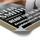 Custom Birthday Magazine Cover, Frauenportrait Poster (Ecke)