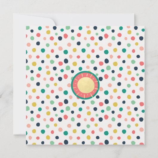 Custom Birthday Mod Orange Aquamarin Dots White Sc (Rückseite)