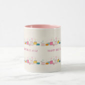 Custom Birthday Mug – Cream Confetti & Cake Doodle Tasse (Zentrum)