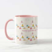 Custom Birthday Mug – Floating Cakes & Confetti Tasse (Links)