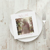 Custom Birthday Napkins with Photo - Personalized  Serviette