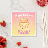 Custom Birthday Niedlich Sunset Serviette (Beispiel)