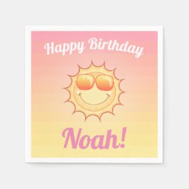 Custom Birthday Niedlich Sunset Serviette