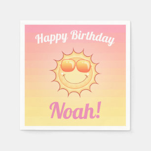 Custom Birthday Niedlich Sunset Serviette