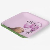 Custom Birthday Niedliche Guinea Pig Lila Balloons Pappteller (Gewinkelt)