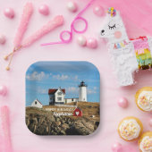 Custom Birthday Nubble Lighthouse Pappteller (Party)