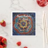 Custom Birthday Paper NapkinsMandala Art Serviette (Beispiel)