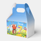 Custom Birthday Party Box Junge 7 yrs Lil’ Ladybug Geschenkschachtel (Rückseite)