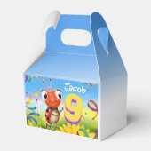 Custom Birthday Party Box Junge 9 yrs Lil’ Ladybug Geschenkschachtel (Rückseite)