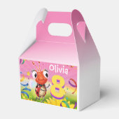 Custom Birthday Party Box Mädchen 8 Yen Lil’ Ladyb Geschenkschachtel (Rückseite)