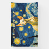 Custom Birthday Party Celebration Elf Sphynx Cat Banner (Vertikal)