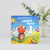 Custom Birthday Party einladen Junge 1 Jahre alt Einladung (Stehend Vorderseite)