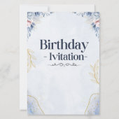 Custom Birthday Party Einladung Geburtstag (Rückseite)