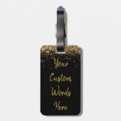 Custom Birthday Party Geschenk Personalisiert Blac Gepäckanhänger (Rückseite vertikal)