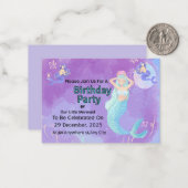 Custom Birthday Party Invitation | Editable Templa Mitteilungskarte (Vorderseite/Rückseite Beispiel)