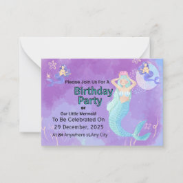 Custom Birthday Party Invitation | Editable Templa Mitteilungskarte