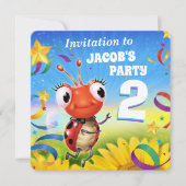 Custom Birthday Party laden Junge 2 Jahre alt ein Einladung (Vorderseite)