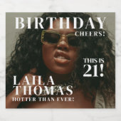Custom Birthday Party Magazine Cover Cheers Bierflaschenetikett (Einzelnes Label)