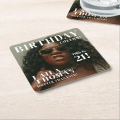 Custom Birthday Party Magazine Cover Cheers Rechteckiger Pappuntersetzer (angewinkelt)