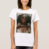 Custom Birthday Party Magazine Cover Cheers T-Shirt (Vorderseite)