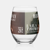 Custom Birthday Party Magazine Cover Cheers Weinglas Ohne Stiel (Rechts)