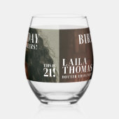 Custom Birthday Party Magazine Cover Cheers Weinglas Ohne Stiel (Links)