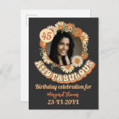 Custom Birthday Party Matching Group Blumengarten Einladungspostkarte (Vorne/Hinten)