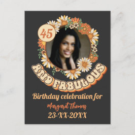 Custom Birthday Party Matching Group Blumengarten Einladungspostkarte