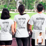 Custom Birthday Party Matching Group oder Squad Gr T-Shirt<br><div class="desc">Sie planen ein Party zum 21. Geburtstag oder ein 50. Hochzeitsjubiläum und benötigen ein paar tolle Geschenkideen? Karo unsere grauen Shirts aus, die für jeden Geburtstag, Wiedersehen oder Jubiläum individuell anpassbar sind! Diese komfortablen und stilvollen Shirts sind ideal, um Ihren großen Tag mit Freunden zu feiern. Sie machen nicht nur...</div>