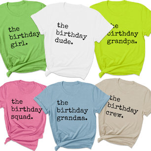 Custom Birthday Party Matching Group Vintag Cool T-Shirt