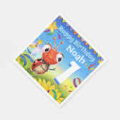 Custom Birthday Party Papier Serviette Junge 1jähr (Ecke)