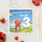 Custom Birthday Party Papier Serviette Junge 3 Jah (Beispiel)