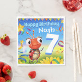 Custom Birthday Party Papier Serviette Junge 7 Jah (Beispiel)