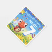Custom Birthday Party Papier Serviette Junge 7 Jah (Ecke)
