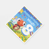 Custom Birthday Party Papier Serviette Junge 8 Jah (Ecke)