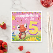 Custom Birthday Party Papier Serviette Mädchen 5 J (Beispiel)