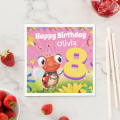 Custom Birthday Party Papier Servietten Mädchen 8 (Beispiel)